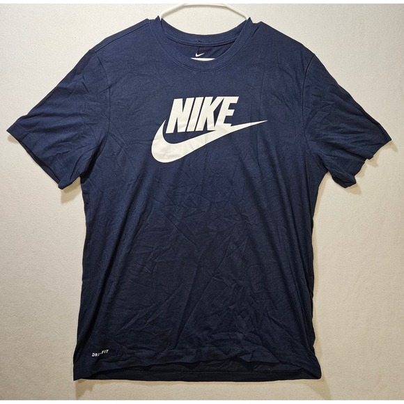 Nike Other - Nike Legend Swoosh Logo Graphic T-Shirt, Navy Blue/Wht, Men's LG, BV1919, Unused